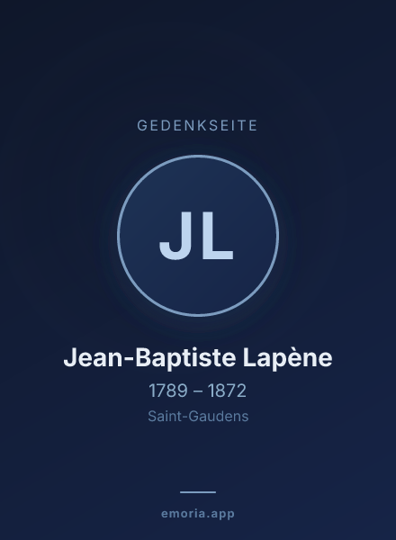 Gedenkportrait von Jean-Baptiste Lapène