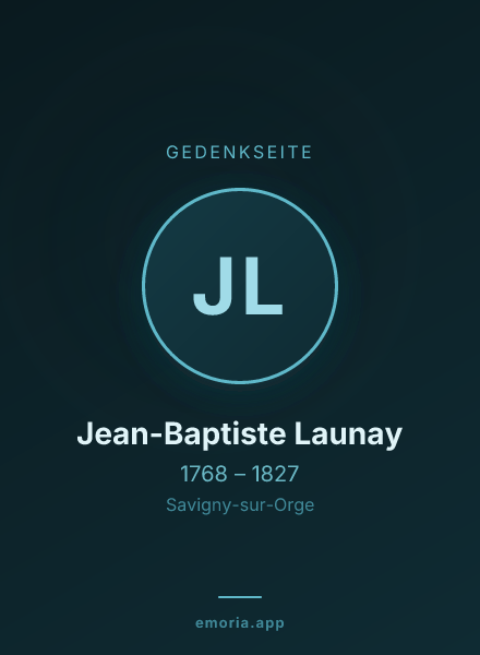 Gedenkportrait von Jean-Baptiste Launay