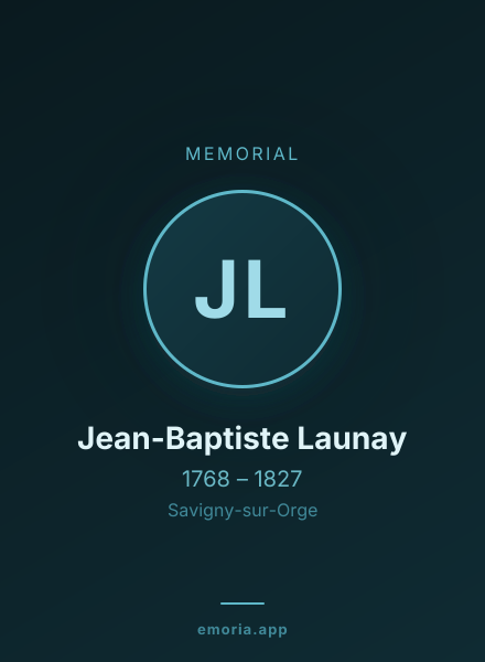 Memorial portrait of Jean-Baptiste Launay