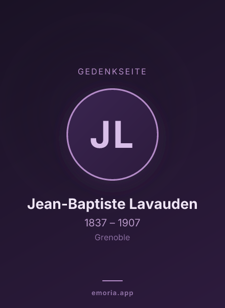 Gedenkportrait von Jean-Baptiste Lavauden