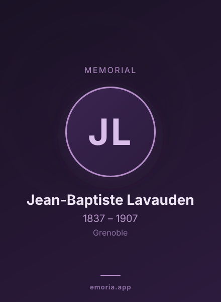 Memorial portrait of Jean-Baptiste Lavauden