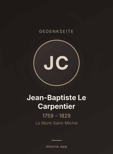 Gedenkportrait von Jean-Baptiste Le Carpentier