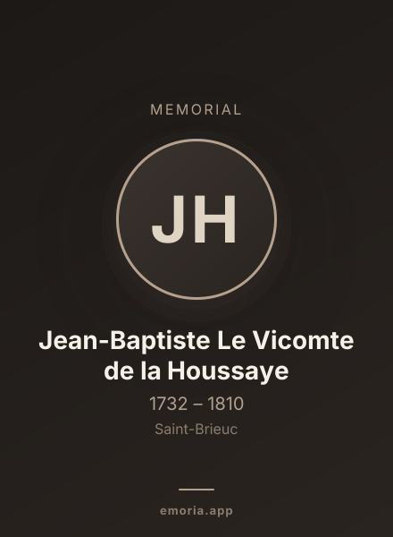 Memorial portrait of Jean-Baptiste Le Vicomte de la Houssaye