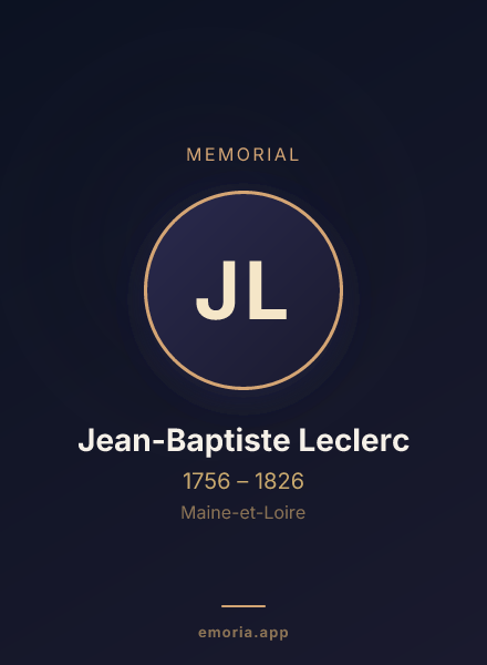 Memorial portrait of Jean-Baptiste Leclerc