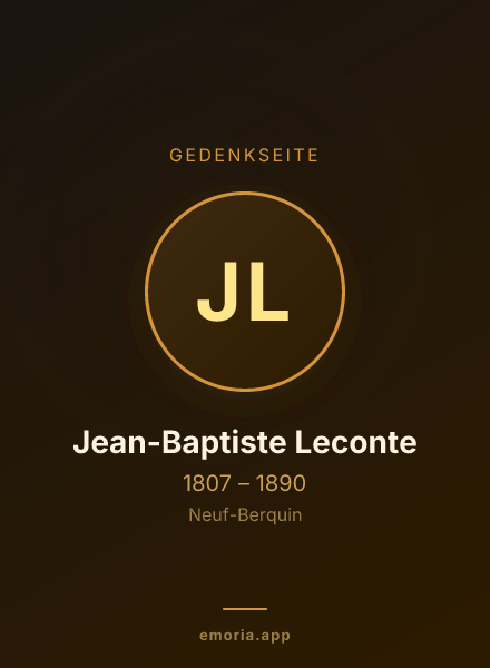 Gedenkportrait von Jean-Baptiste Leconte