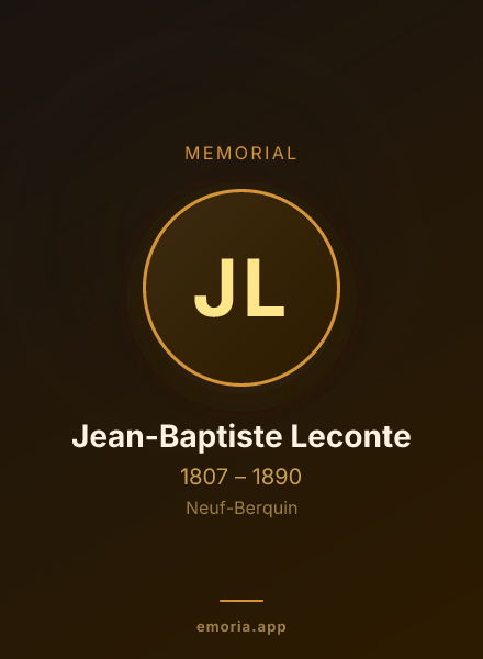 Memorial portrait of Jean-Baptiste Leconte
