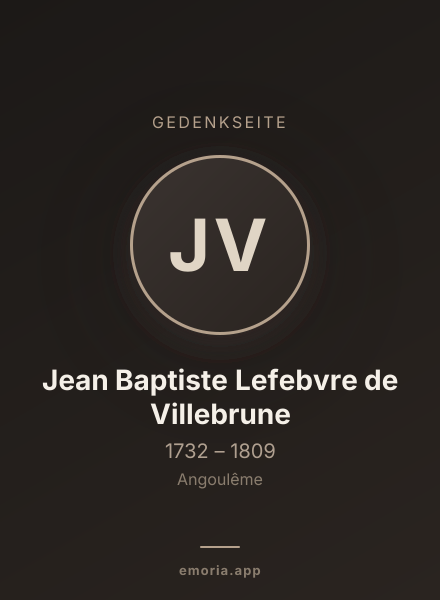 Gedenkportrait von Jean Baptiste Lefebvre de Villebrune