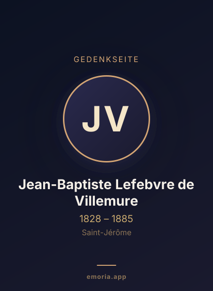 Gedenkportrait von Jean-Baptiste Lefebvre de Villemure