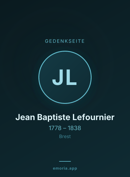Gedenkportrait von Jean Baptiste Lefournier