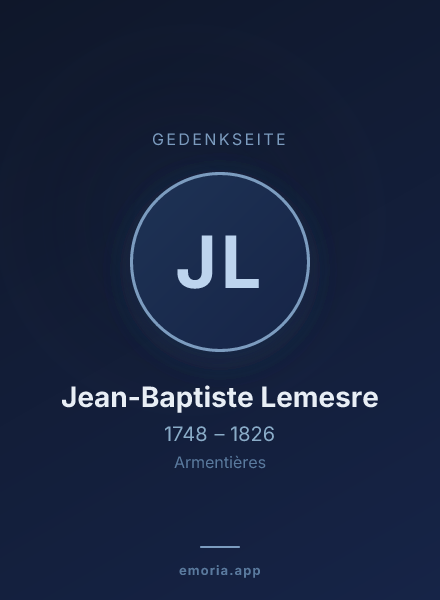 Gedenkportrait von Jean-Baptiste Lemesre