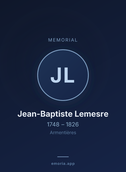 Memorial portrait of Jean-Baptiste Lemesre