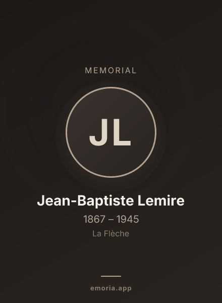 Memorial portrait of Jean-Baptiste Lemire
