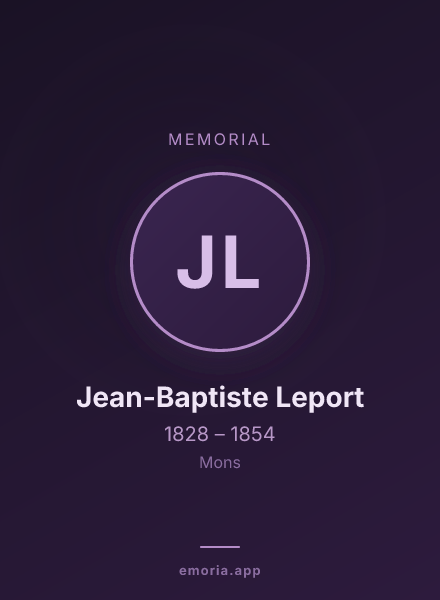 Memorial portrait of Jean-Baptiste Leport