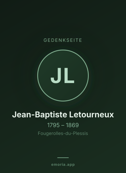 Gedenkportrait von Jean-Baptiste Letourneux