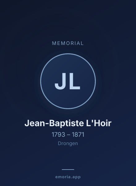 Memorial portrait of Jean-Baptiste L'Hoir