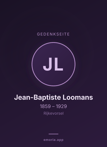 Gedenkportrait von Jean-Baptiste Loomans