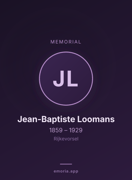 Memorial portrait of Jean-Baptiste Loomans