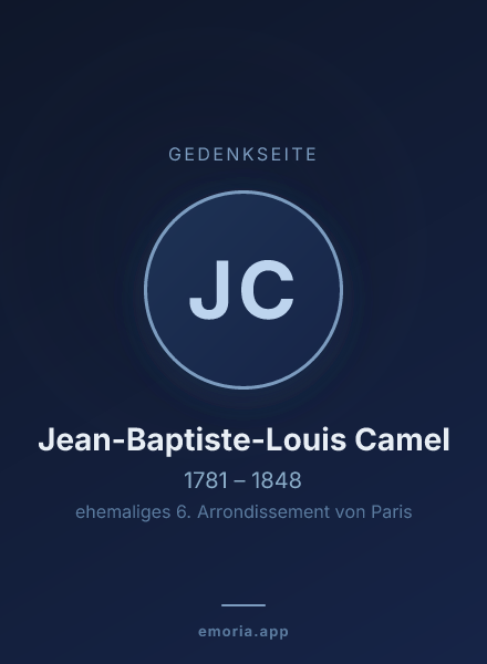 Gedenkportrait von Jean-Baptiste-Louis Camel