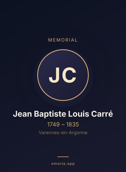 Memorial portrait of Jean Baptiste Louis Carré
