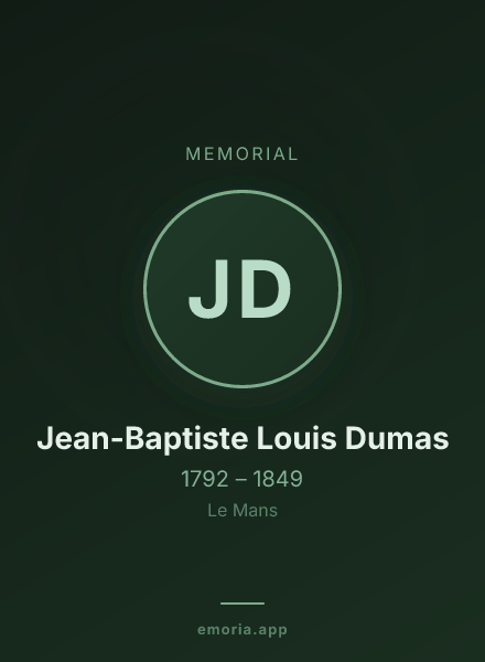 Memorial portrait of Jean-Baptiste Louis Dumas