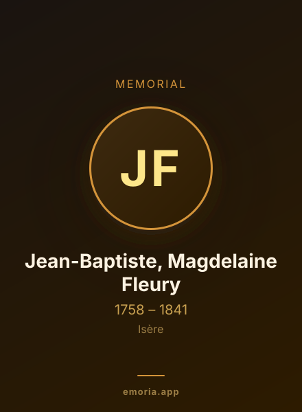 Memorial portrait of Jean-Baptiste, Magdelaine Fleury