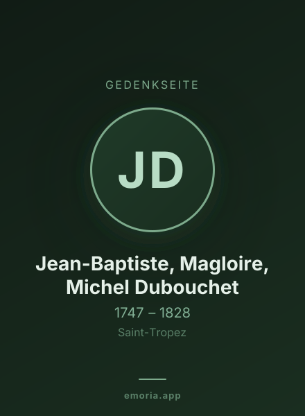 Gedenkportrait von Jean-Baptiste, Magloire, Michel Dubouchet