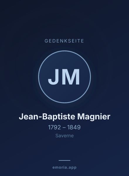Gedenkportrait von Jean-Baptiste Magnier