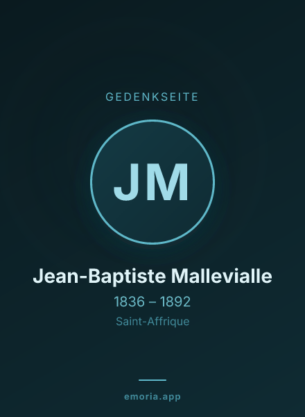 Gedenkportrait von Jean-Baptiste Mallevialle