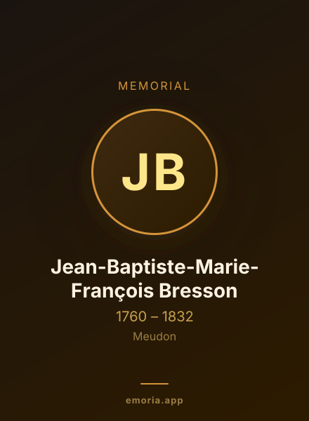 Memorial portrait of Jean-Baptiste-Marie-François Bresson