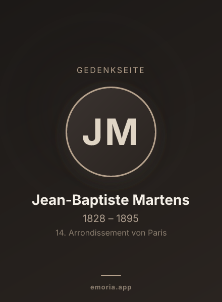 Gedenkportrait von Jean-Baptiste Martens