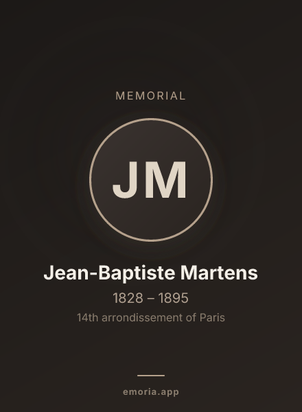 Memorial portrait of Jean-Baptiste Martens
