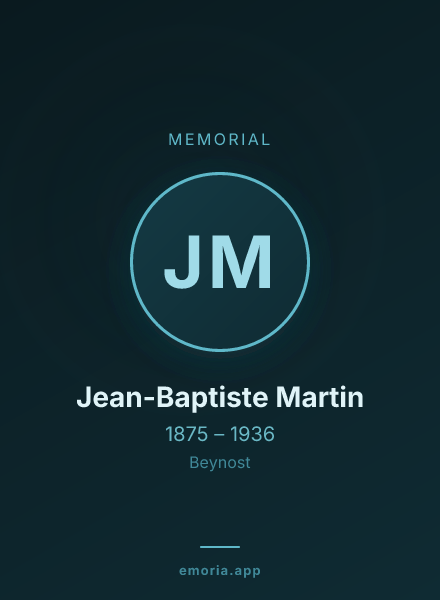 Memorial portrait of Jean-Baptiste Martin