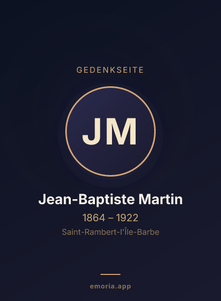 Gedenkportrait von Jean-Baptiste Martin