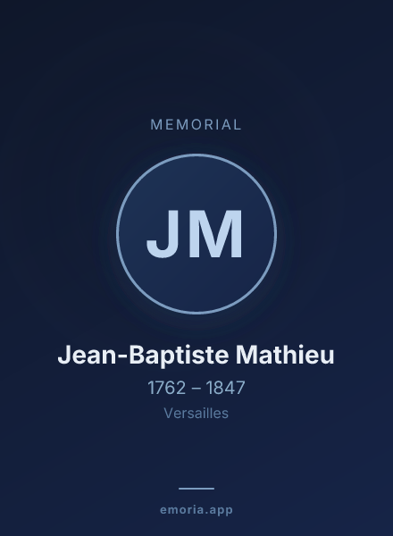 Memorial portrait of Jean-Baptiste Mathieu