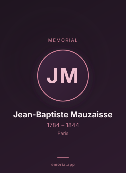 Memorial portrait of Jean-Baptiste Mauzaisse
