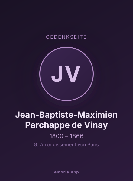 Gedenkportrait von Jean-Baptiste-Maximien Parchappe de Vinay