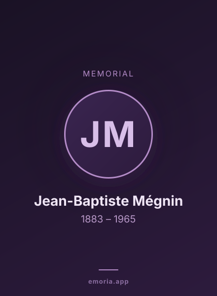 Memorial portrait of Jean-Baptiste Mégnin