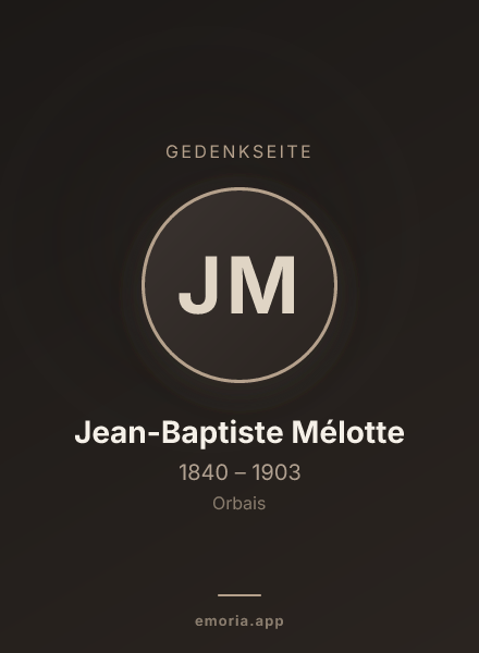 Gedenkportrait von Jean-Baptiste Mélotte
