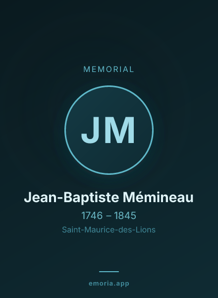 Memorial portrait of Jean-Baptiste Mémineau