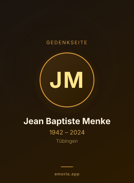 Gedenkportrait von Jean Baptiste Menke