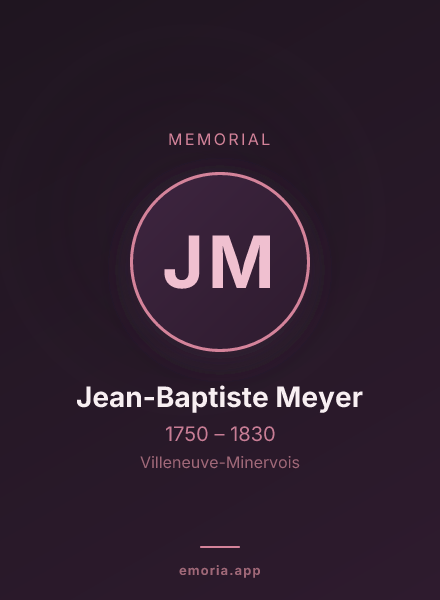 Memorial portrait of Jean-Baptiste Meyer