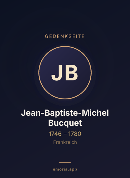 Gedenkportrait von Jean-Baptiste-Michel Bucquet