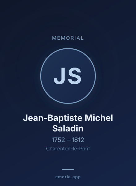 Memorial portrait of Jean-Baptiste Michel Saladin