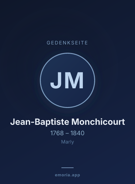 Gedenkportrait von Jean-Baptiste Monchicourt