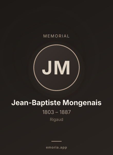 Memorial portrait of Jean-Baptiste Mongenais