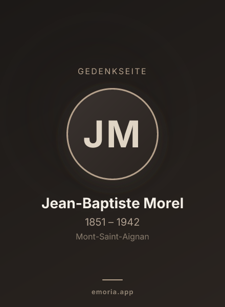 Gedenkportrait von Jean-Baptiste Morel