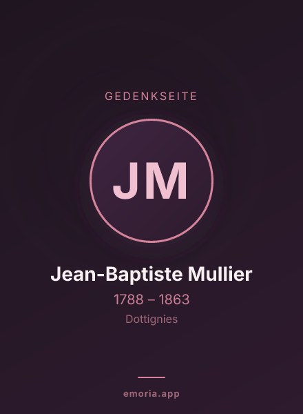Gedenkportrait von Jean-Baptiste Mullier