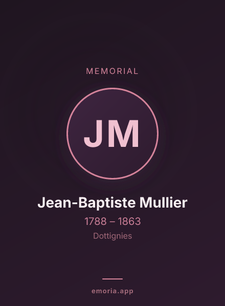 Memorial portrait of Jean-Baptiste Mullier