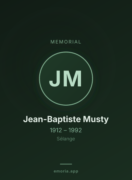 Memorial portrait of Jean-Baptiste Musty