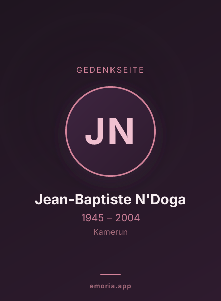 Gedenkportrait von Jean-Baptiste N'Doga